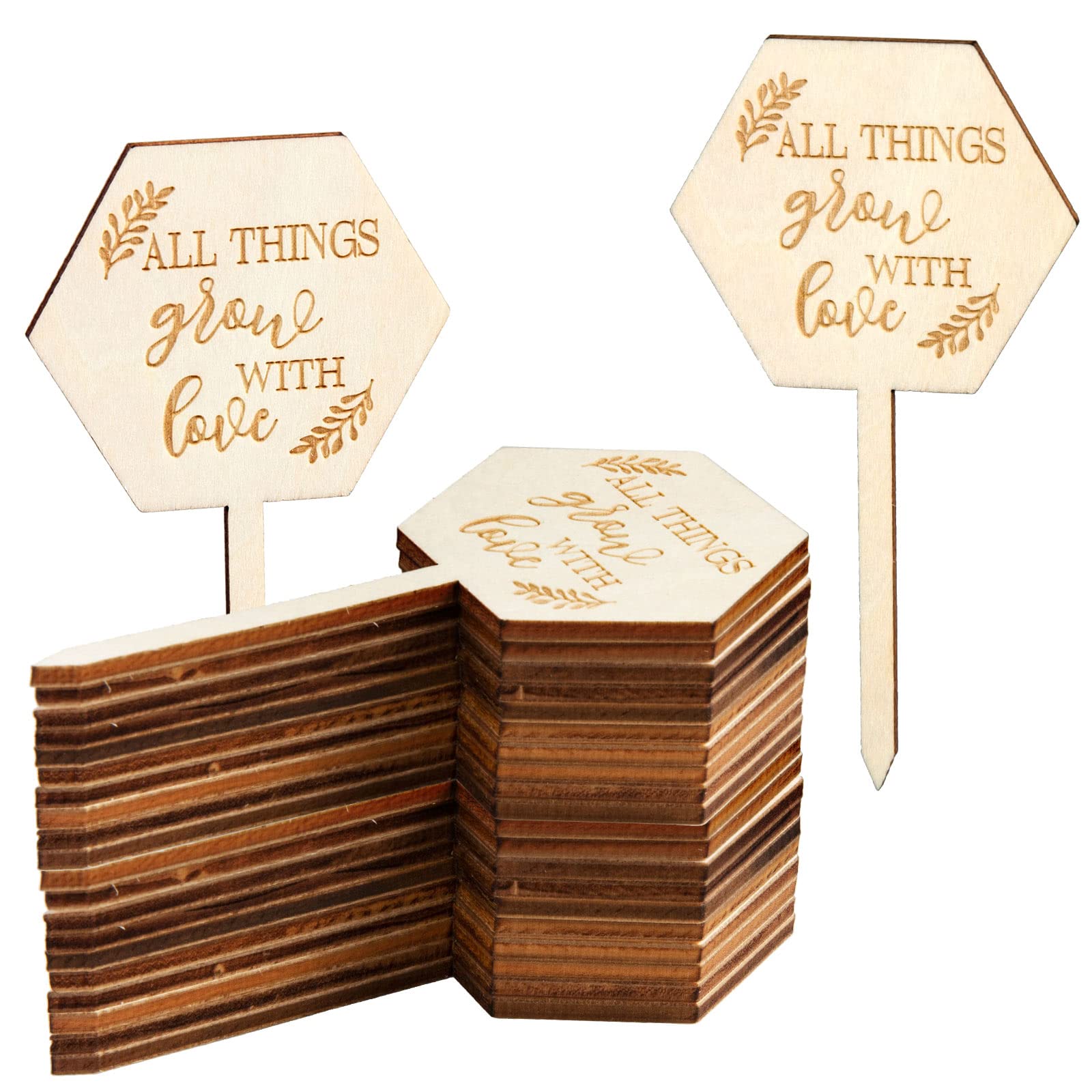 Amazon.com: AnyDesign 30 Pcs All Things Grow with Love Labels